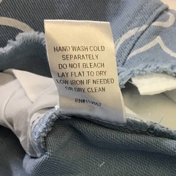 BAILEY ROSE SZ S light blue denim distressed daisy print mini skirt NWT B86 - Picture 9 of 10